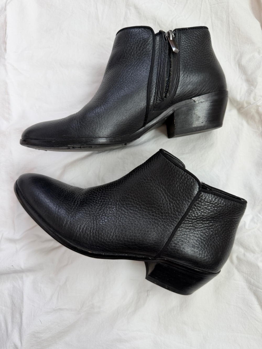 Sam Edelman Black Leather Ankle Boots
